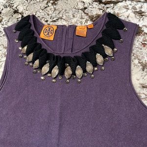 Tory Burch cashmere scoop neck top size M